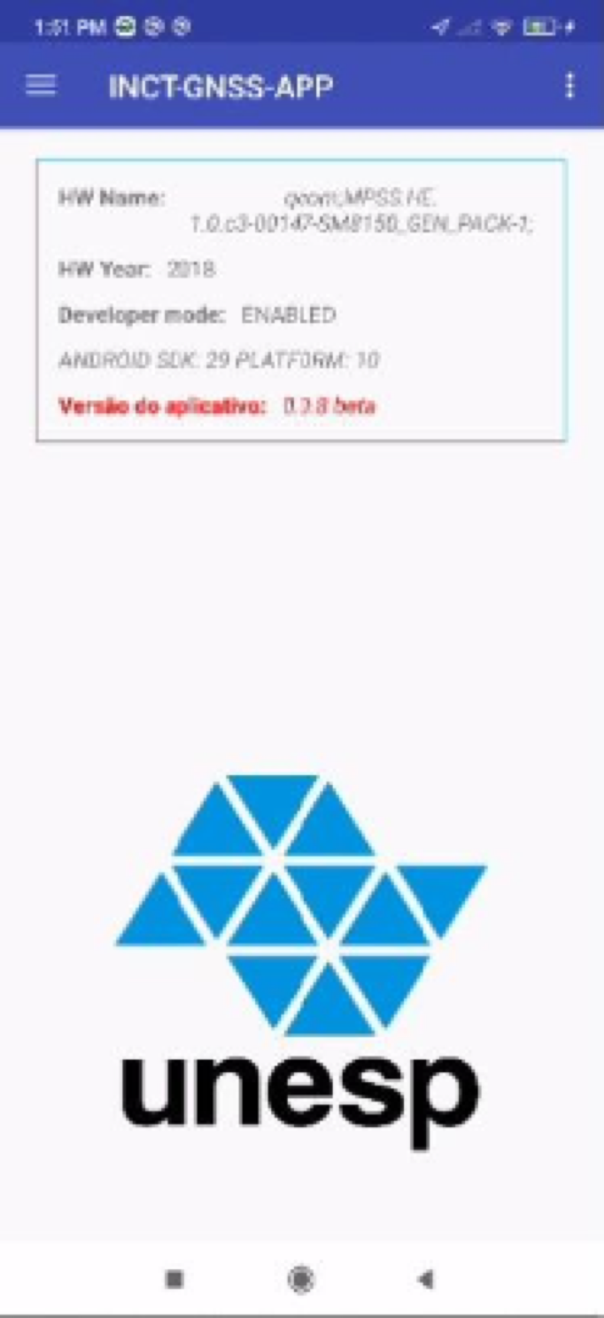 INCT GNSS App screenshot 1